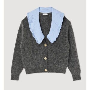 Sandro Charcoal Women's Cardigan Sweater
